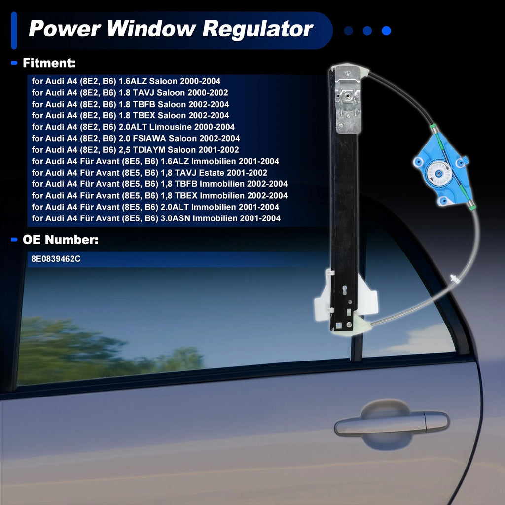 Rear Right Side Power Window Regulator for Audi A4 (8E2 2002–2008)