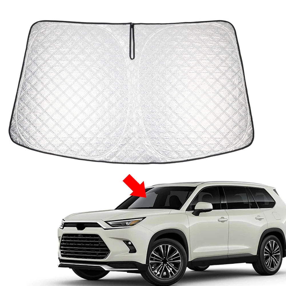 Foldable Windshield Sun Shade Visor for Toyota Grand Highlander (2024–2025)