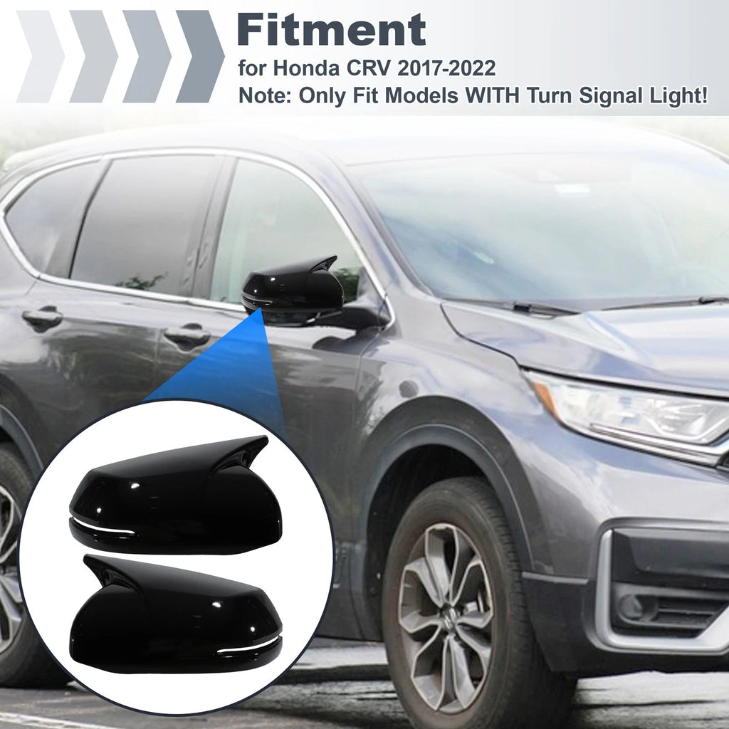 2PCS Rear View Mirror Cover Cap for Honda CRV (2017–2022)