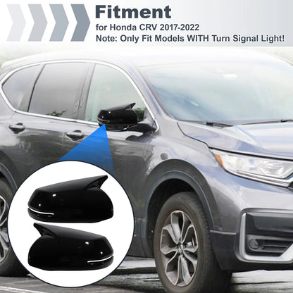 2PCS Rear View Mirror Cover Cap for Honda CRV (2017–2022)
