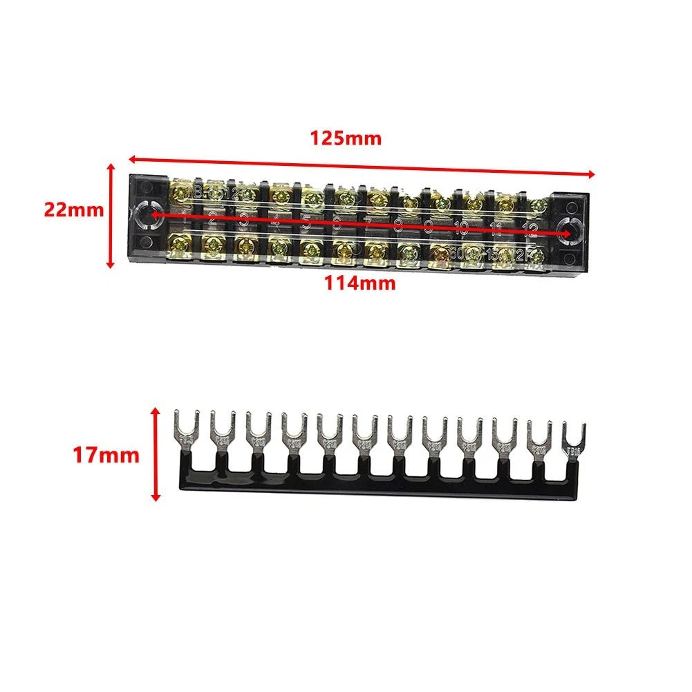 12 Positions Electric Barrier Terminal Block for Universal Applications