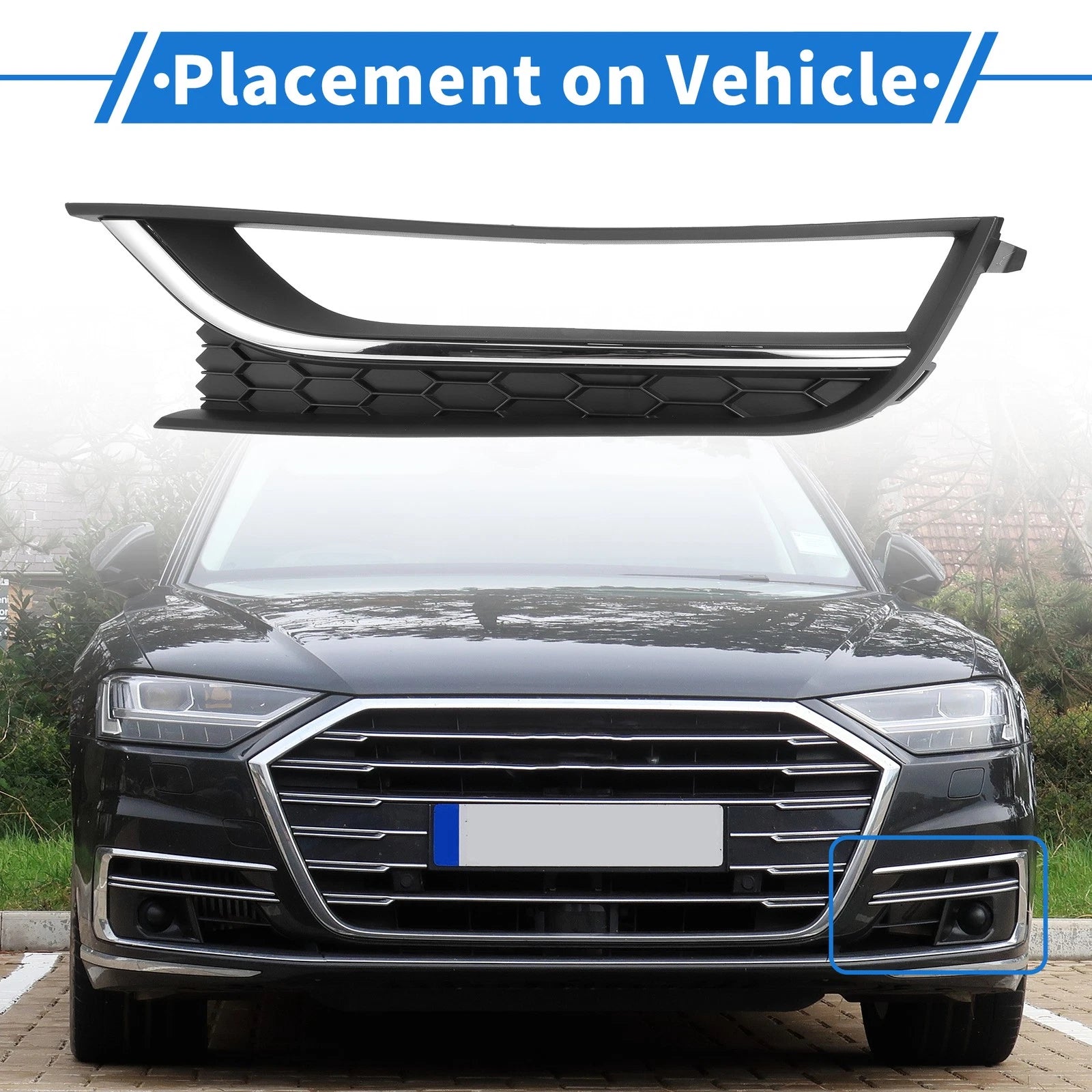 Front Left Fog Light Grill Replacement for Volkswagen Passat (2012–2015)