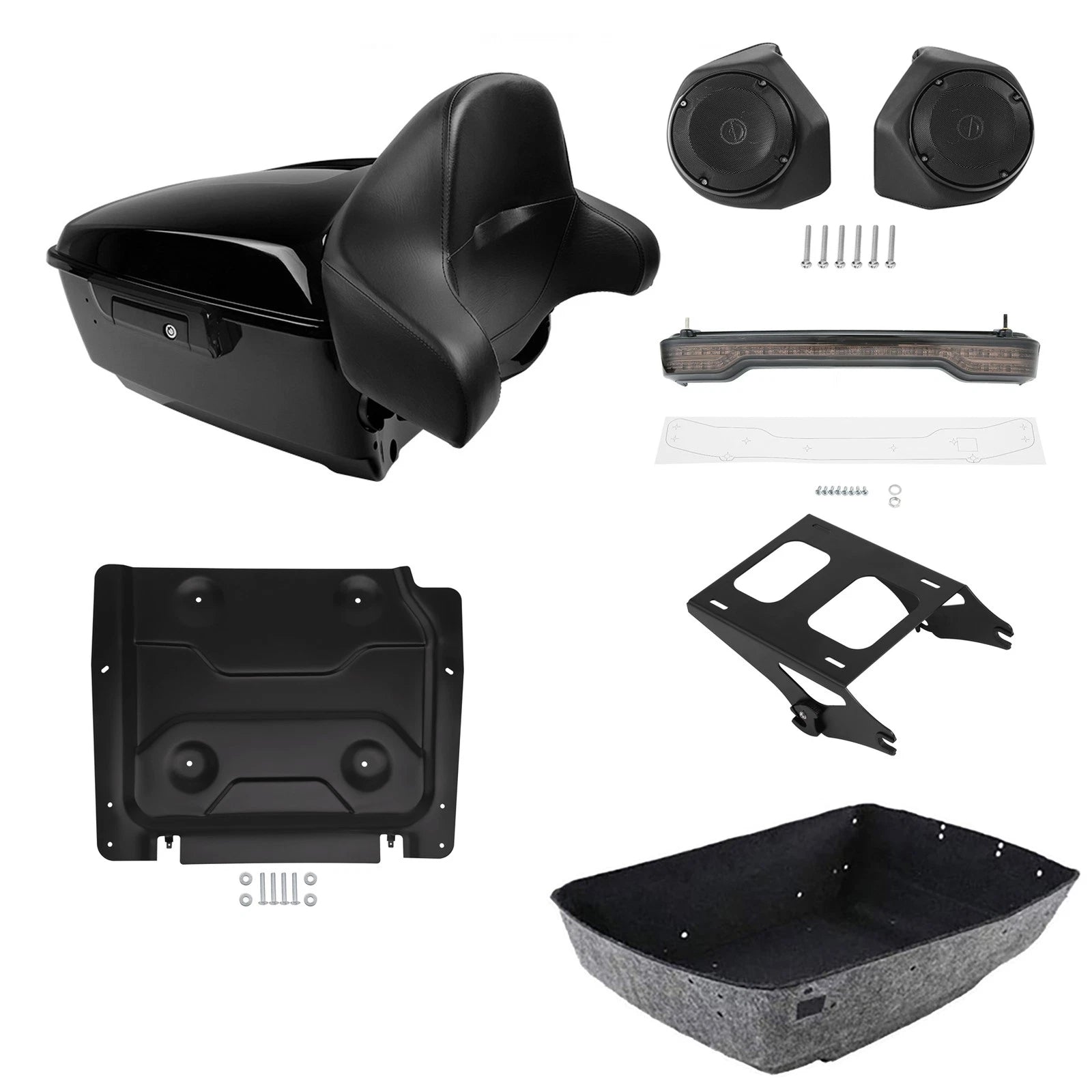 Trunk Pad Mount Speakers Light Base Plate for Harley Road Glide (2014–2026)