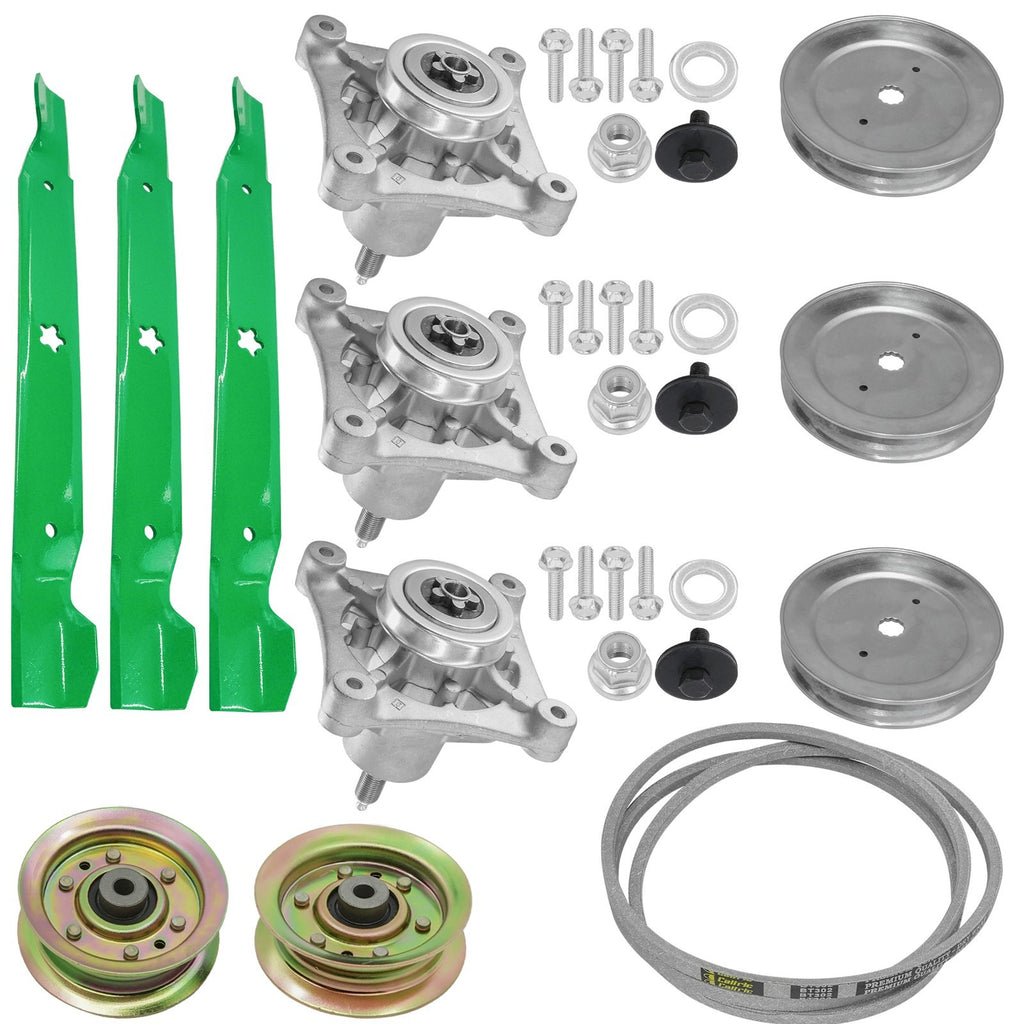 Spindle Blade and Pulley Belt Replacement for Husqvarna YTH130 (2018–2018)