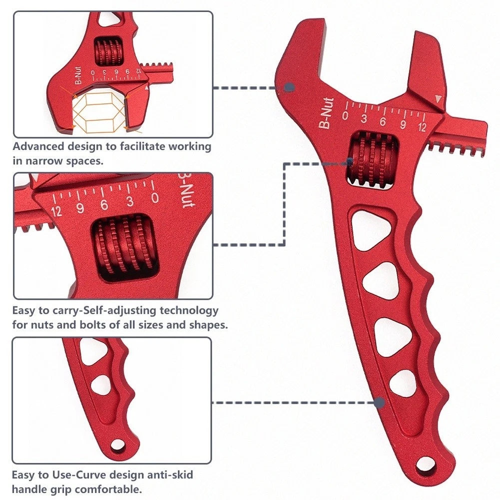 Adjustable Wrench AN Fitting Tool for Automotive Maintenance