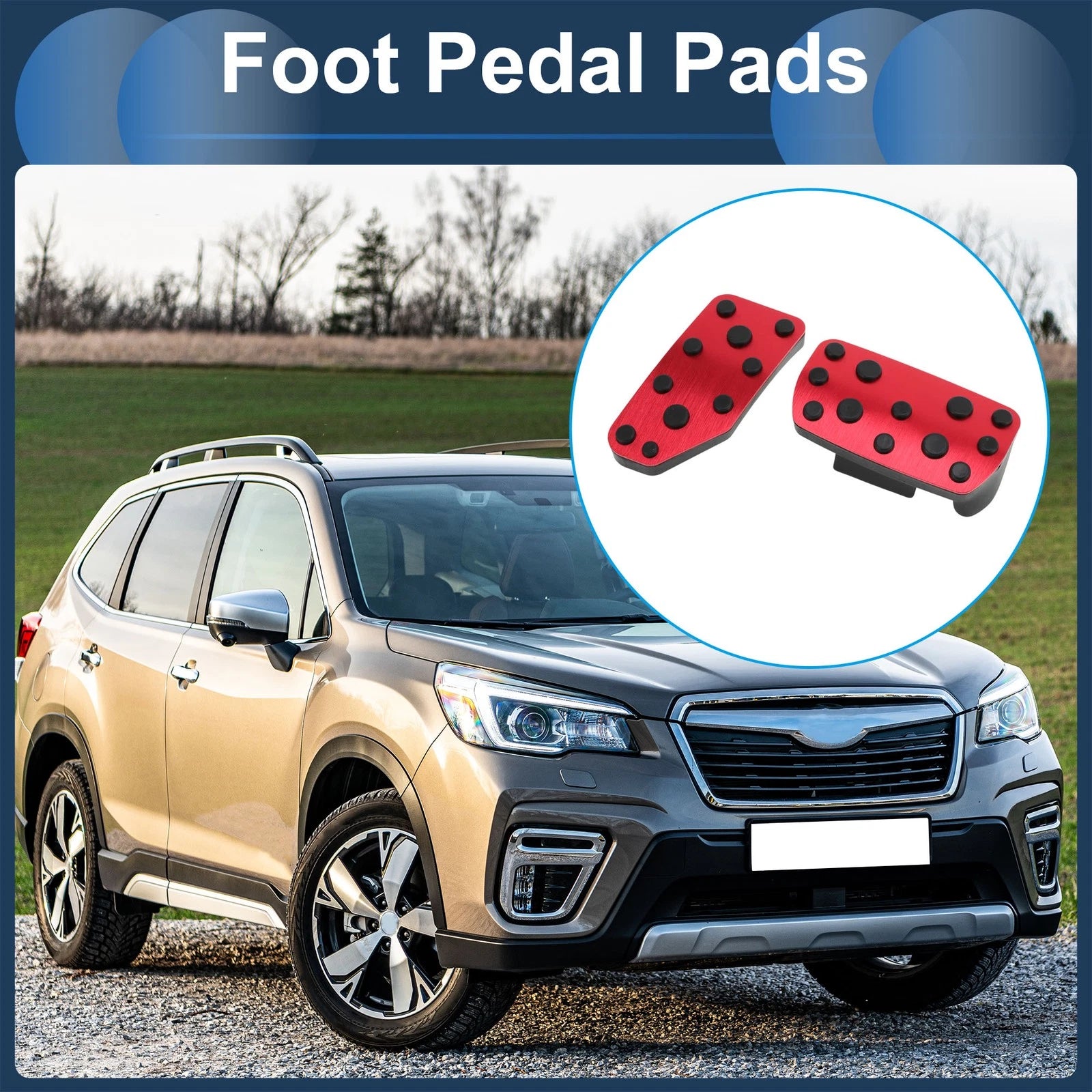 Automatic Foot Accelerator Pedal Covers Set for Subaru Forester (2019–2021)