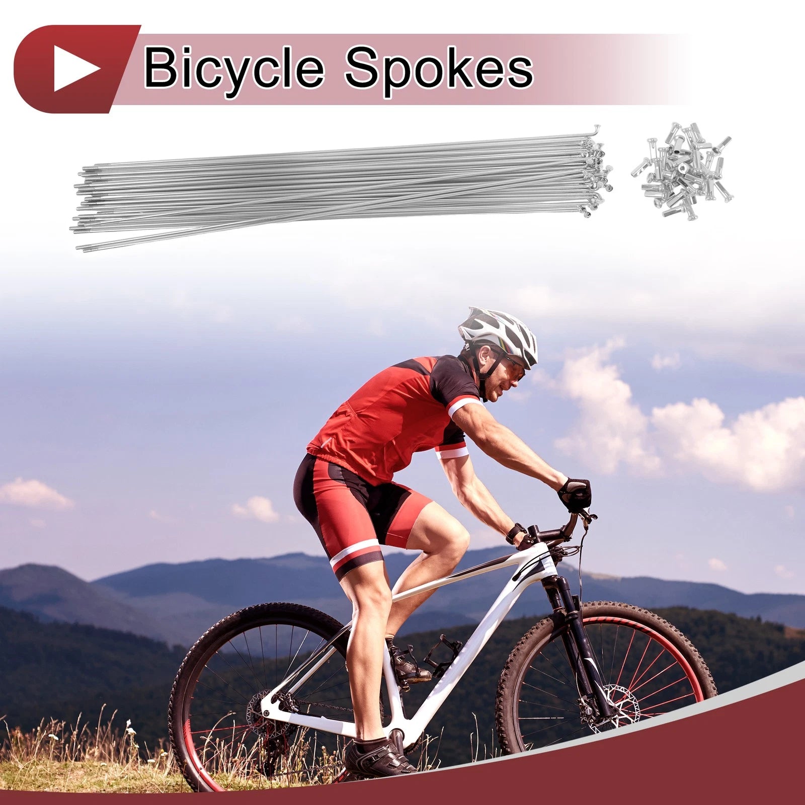 Bicycle Spoke Set 267 mm Galvanized Steel No. 45 for 14G (Units)