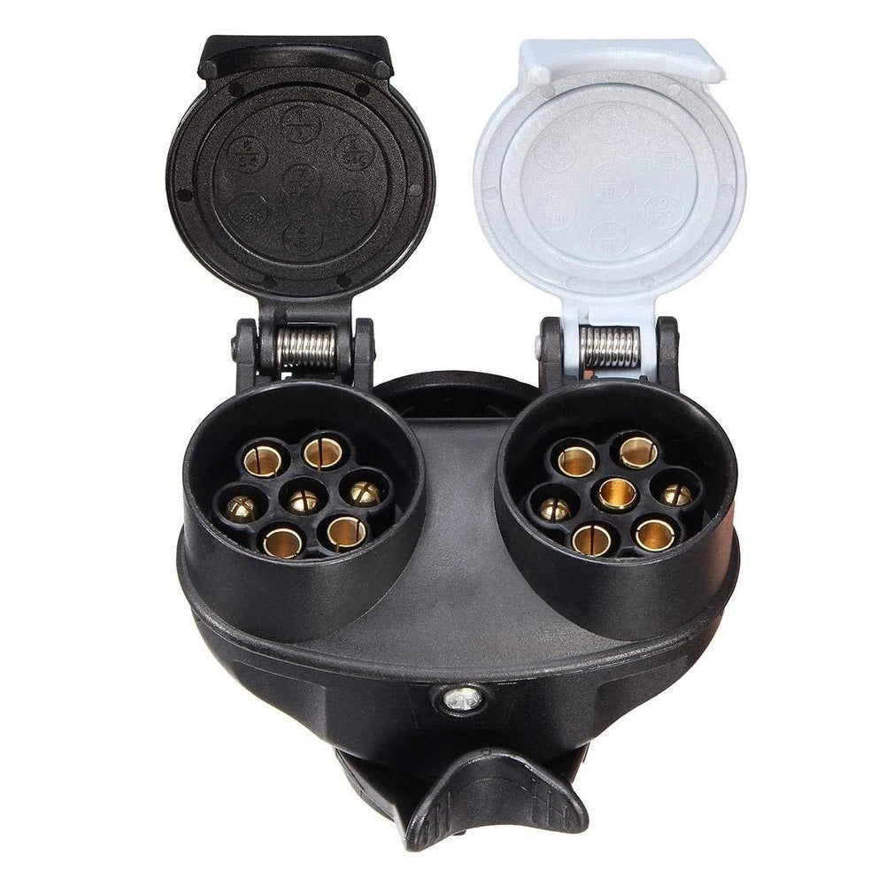 Trailer Socket Adapter 13 Pin to Two 7 Pin Sockets N S Design for Towing
