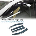 Window Deflectors Side Vent Visors Black 1 Set for Toyota RAV4 (2006–2012)