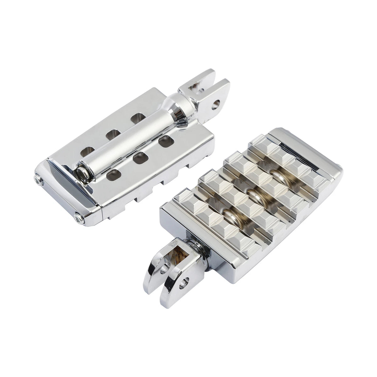 Chrome Driver Foot Pegs for Harley Softail Low Rider Fat Bob (2018–2025)