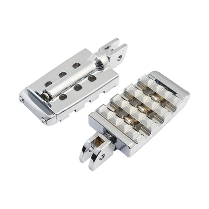 Chrome Driver Foot Pegs for Harley Softail Low Rider Fat Bob (2018–2025)