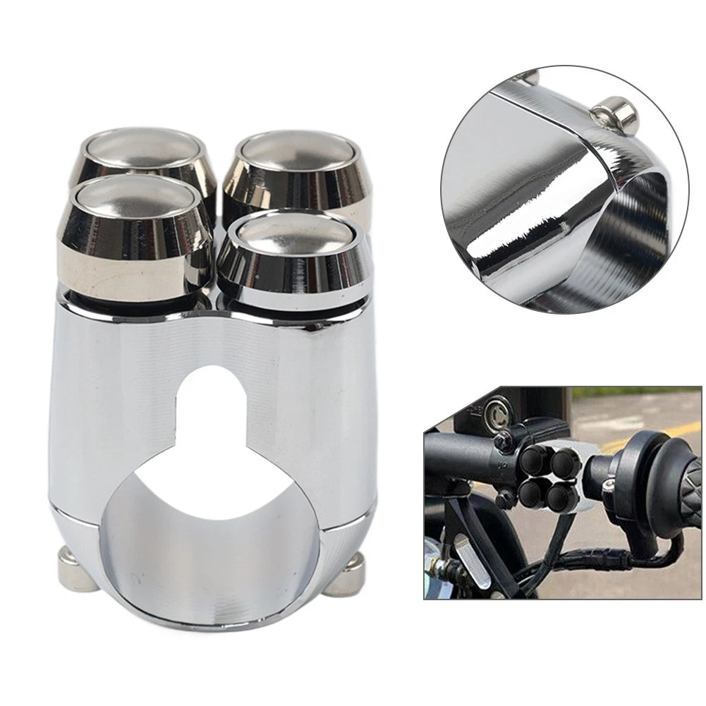 Handlebar Horn Turn Signal Light Control Switch for Harley Bobber (1")