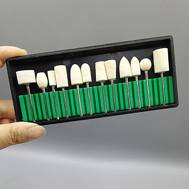 Wool Felt Buffing Bits for Smooth Shine on Natural Nails