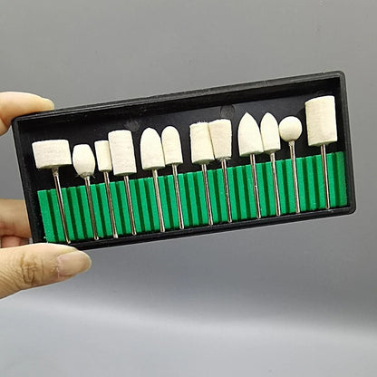 Wool Felt Buffing Bits for Smooth Shine on Natural Nails
