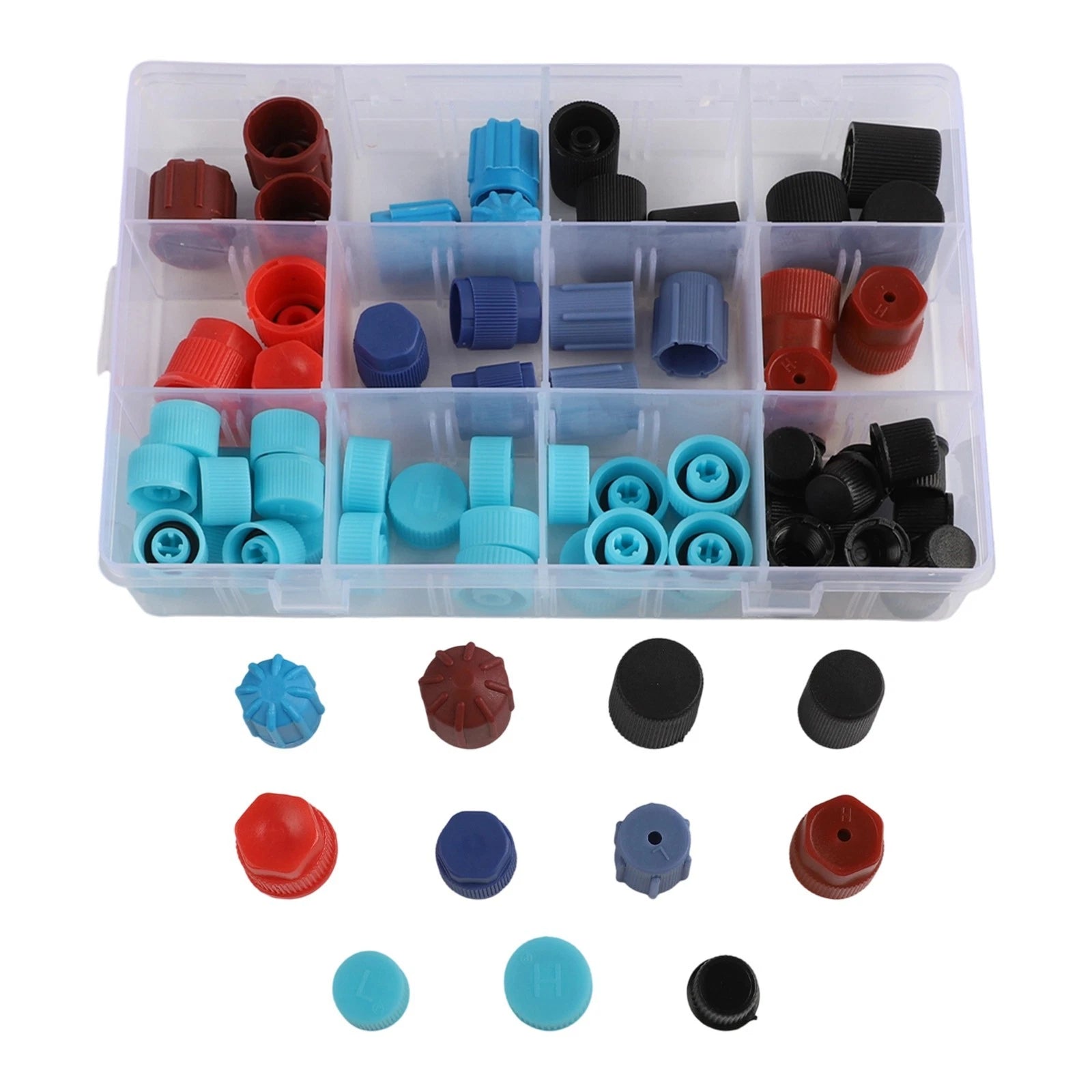 77pcs Dust Cap Set for High Low Side Valve Core Maintenance