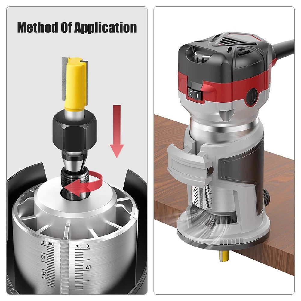 Trimmer Collet Chuck for Engraving and Trimming (Compatible with )