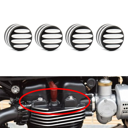 4X CNC Machined Head Bolt Cover Cap for Triumph T120 Thruxton Scrambler (2016–2023)