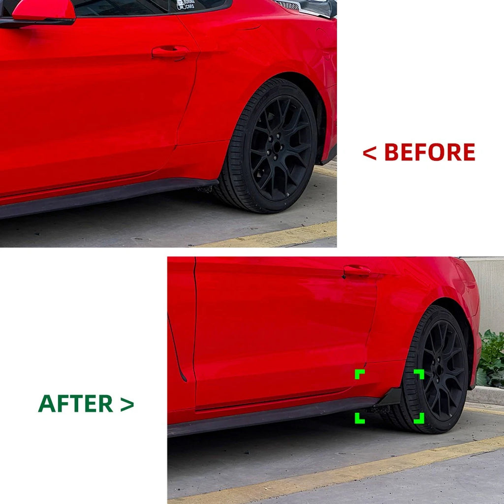 Carbon Look Side Skirt Rocker Extension Lips for Ford Mustang (2015–2023)
