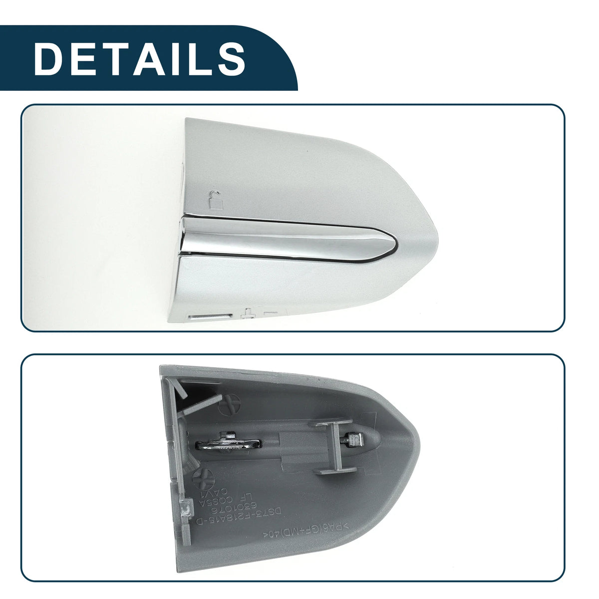 Front Left Door Handle Cover Trim for Ford Mondeo Edge Taurus (2013–2020) Silver Tone