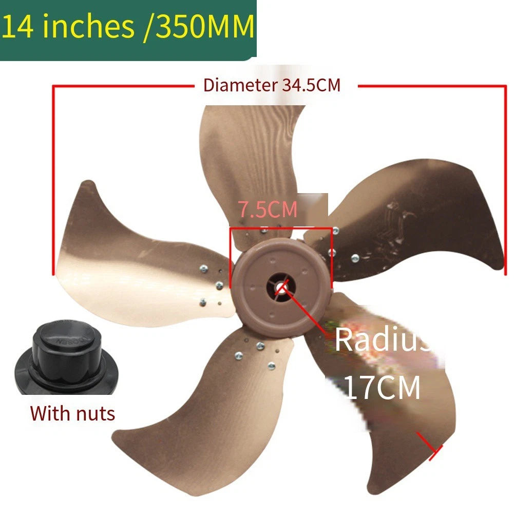 5 Blade Electric Fan Blade Set for Household 1418 Inch