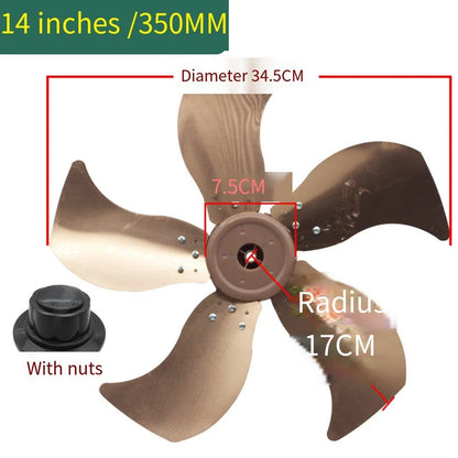 5 Blade Electric Fan Blade Set for Household 1418 Inch