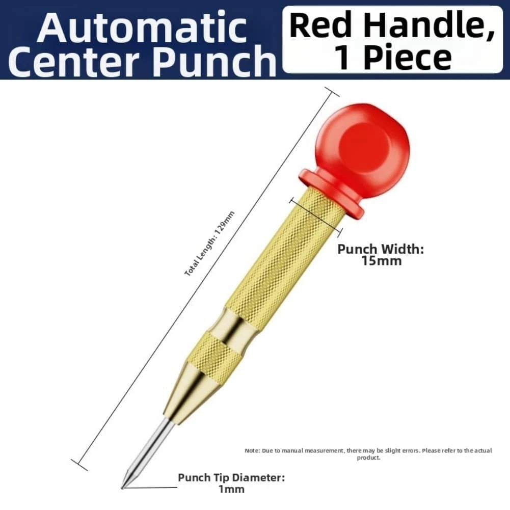 One Handed Automatic Center Punch Tool for Metal Wood Plastic Applications