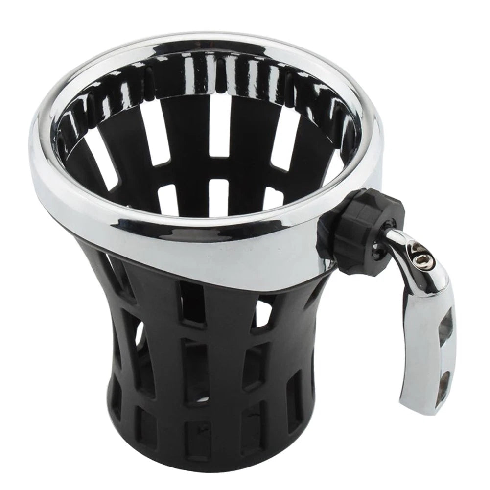 Universal Large Size Motorcycle Handlebar Cup Holder with Mesh Basket