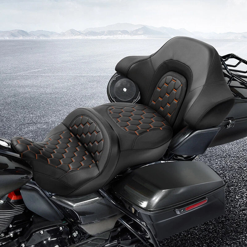 Driver Passenger Seat & Backrest for Harley Road King (2014–2023)