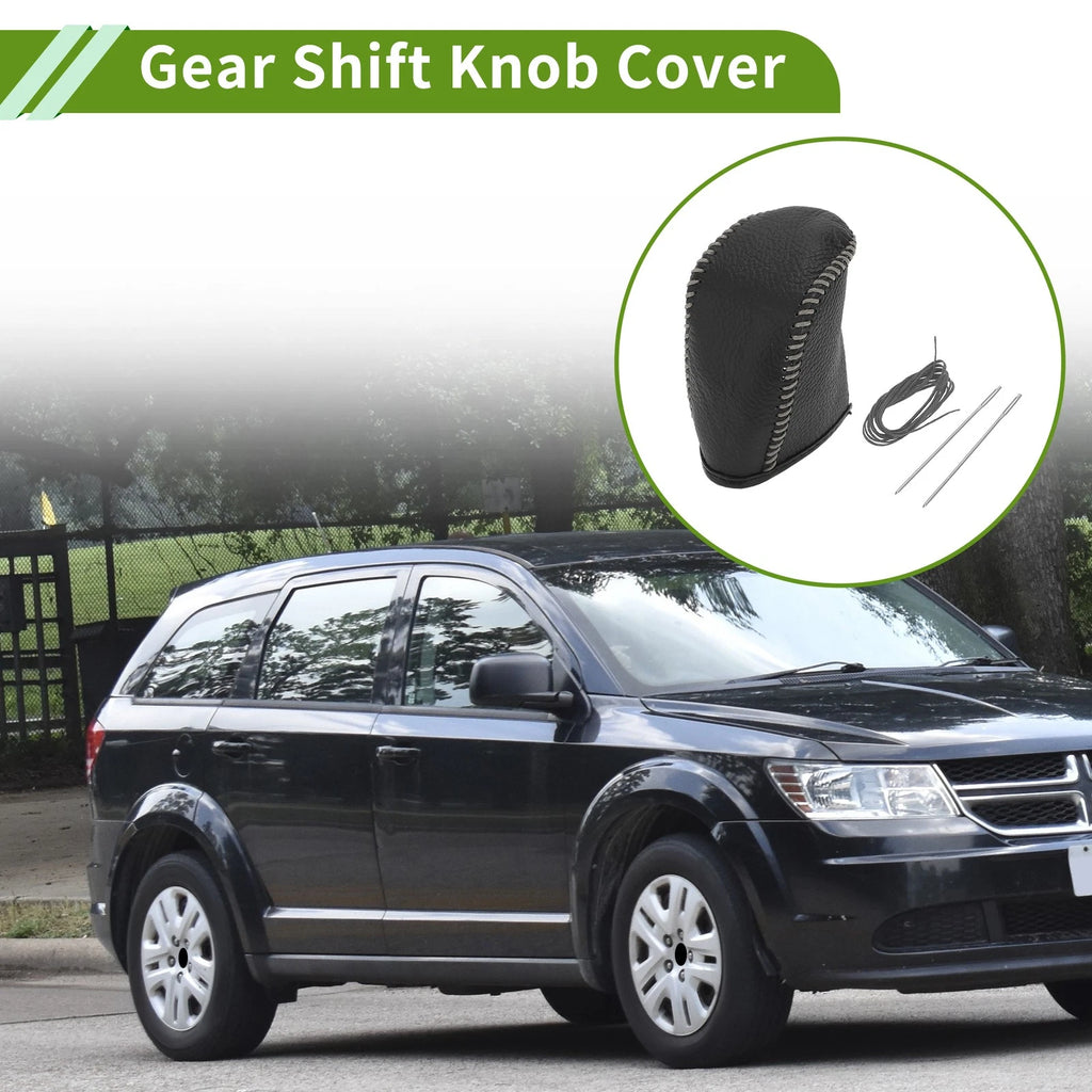 Gear Shift Knob Cover Replacement for Dodge Journey (2011–2020) Pebbled Black