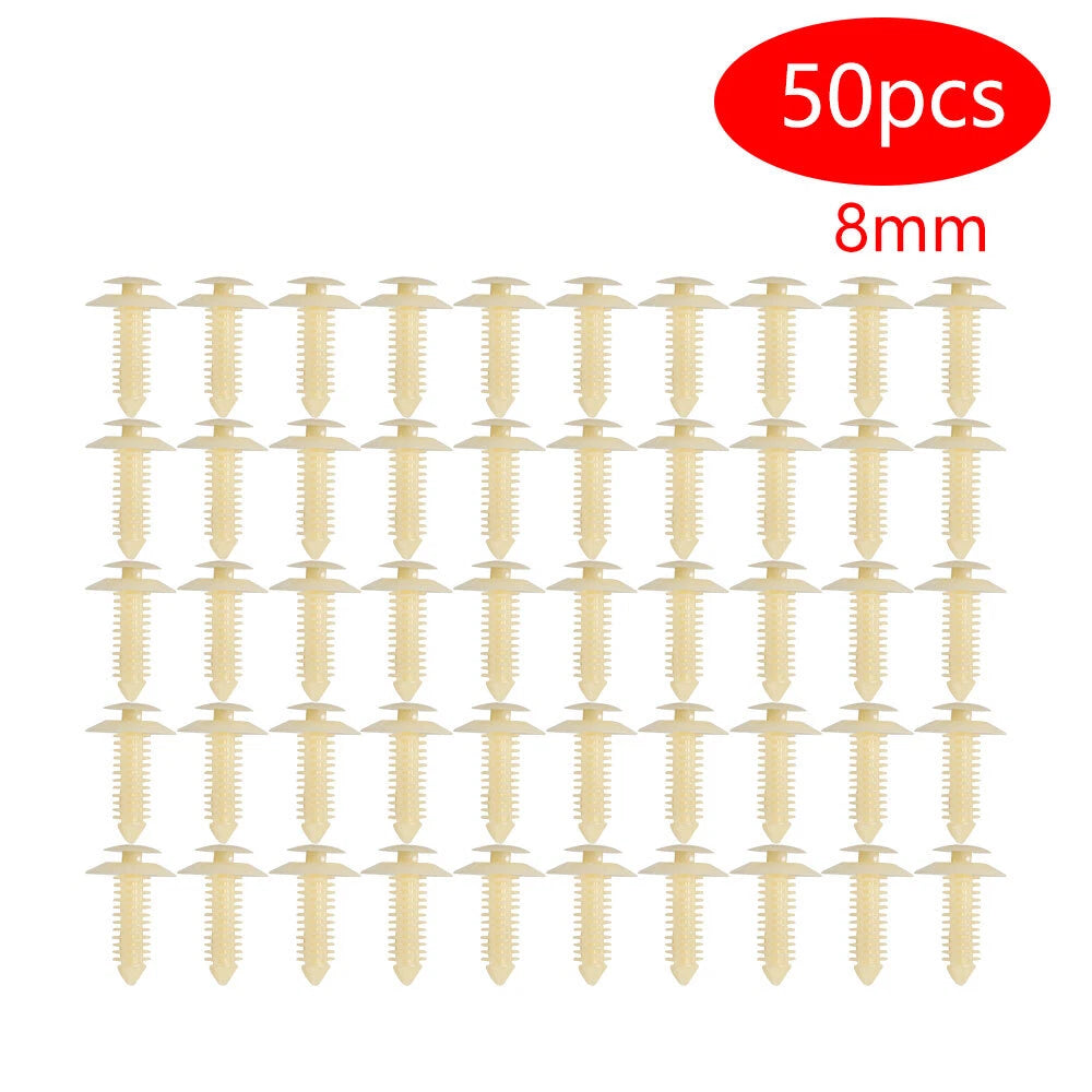 50Pcs Plastic Retainer Push Rivet Fastener Clips for Ford GMC