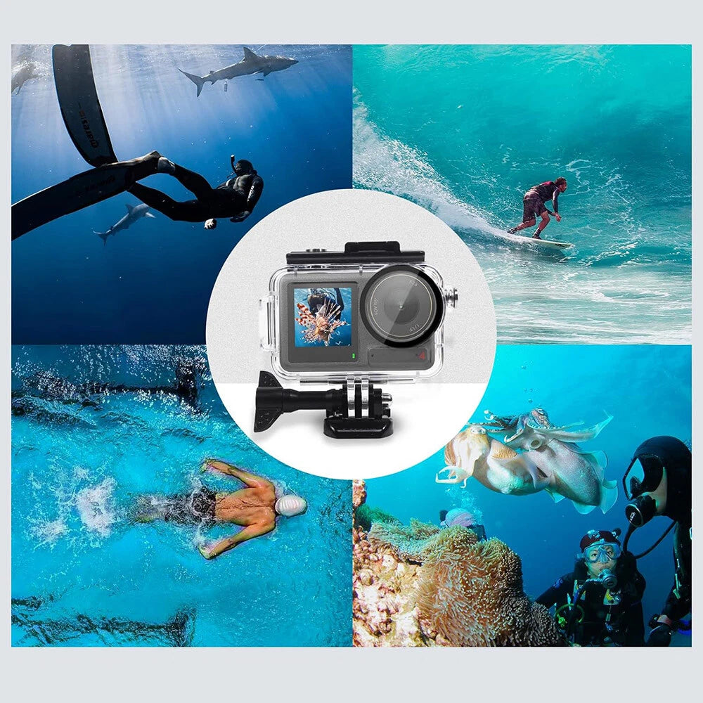 Waterproof Housing Case with Bracket for DJI OSMO Action 3, 4, 5