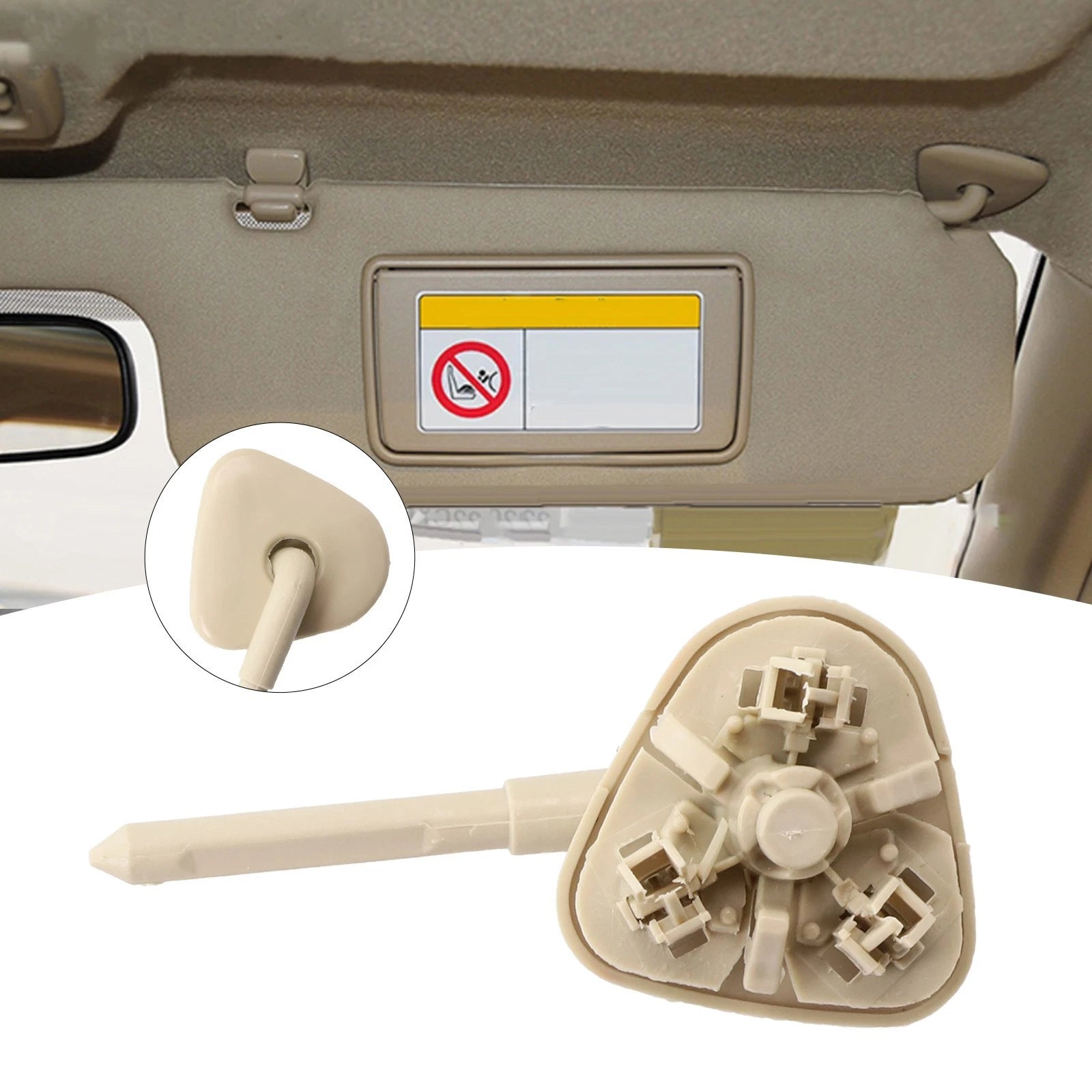 Set of 2 Sun Visor Clips for Corolla (2003–2012) - Plastic Replacement