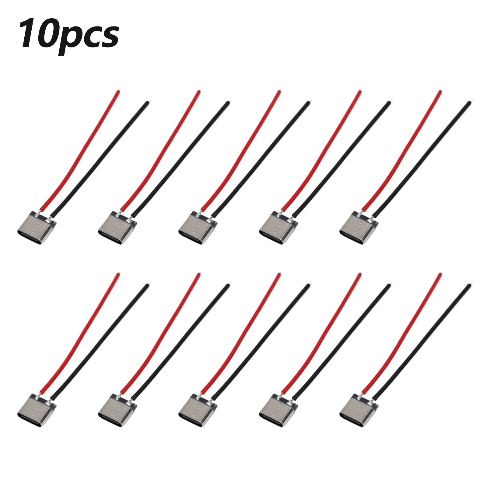 Set of 10 USB 2.0 Female Socket Power Cables for Multiple Devices