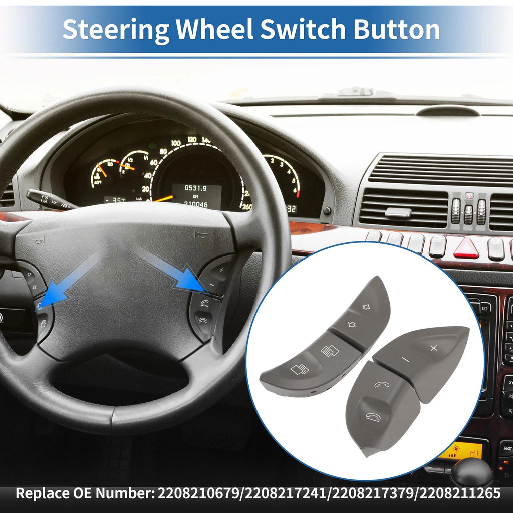 Steering Wheel Buttons Replacement for Mercedes-Benz CL Class (1996–2006) Left Right