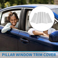 6 Pcs Door Pillar Window Trim Chrome Silver for Toyota Highlander (2015–2021)