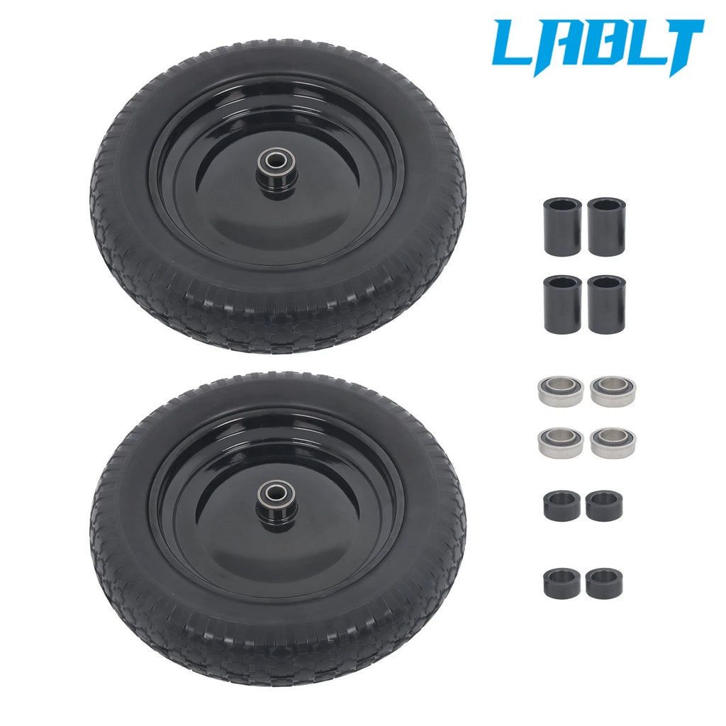 Solid Tire and Wheel 14.5"×4.00-8 for LABLT (1" Axle, 3" Hub)