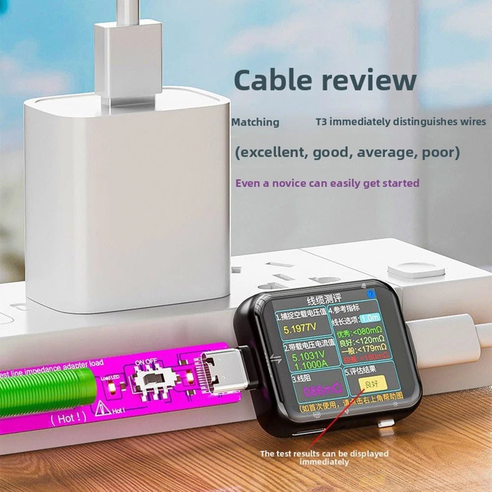 Type C PD Resistive Load Tester for Charger and Cable Performance Testing