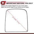 Heated Left Driver Side Tow Mirror Glass for Dodge