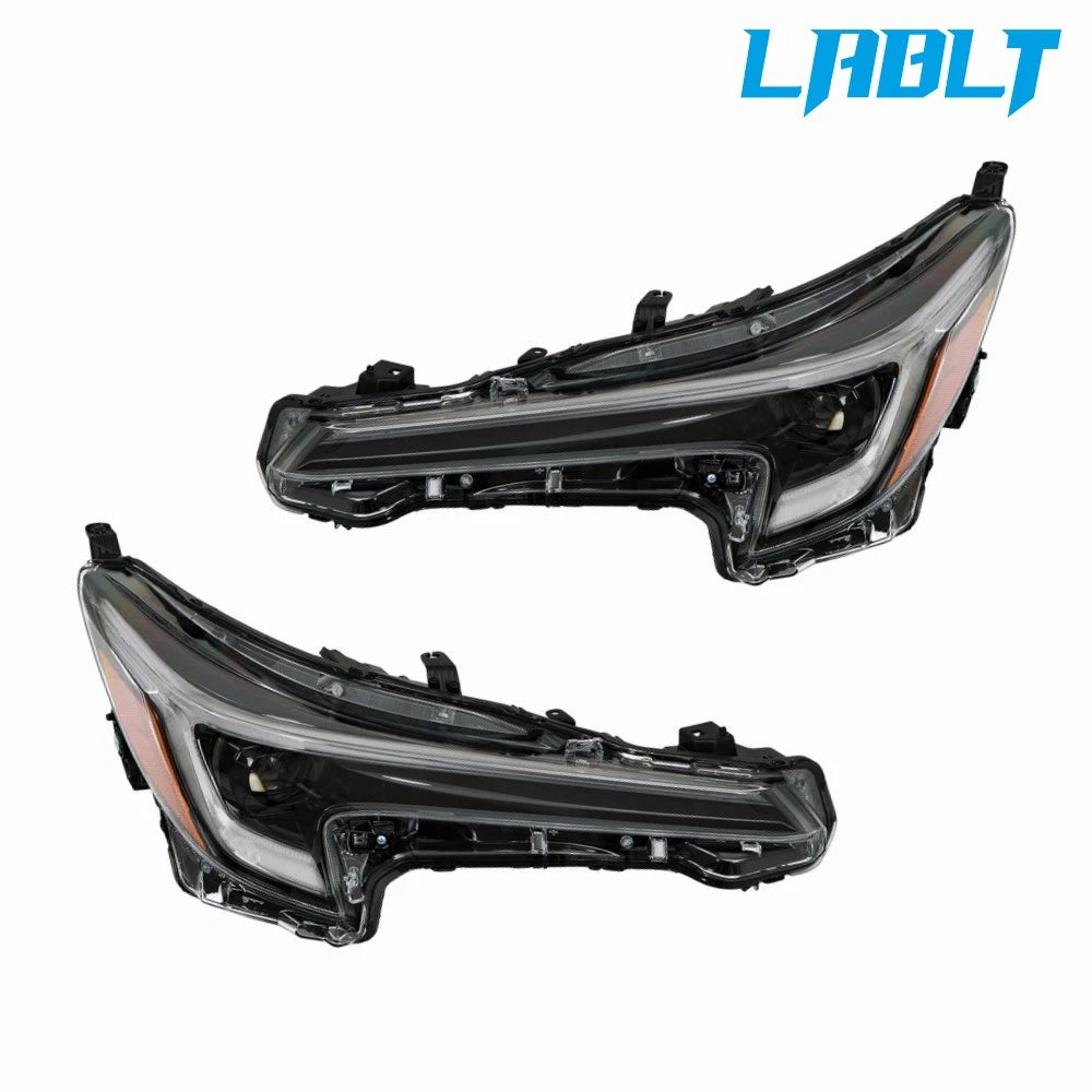 2X LED Headlight Assembly Black for Toyota Corolla (2023–2024)