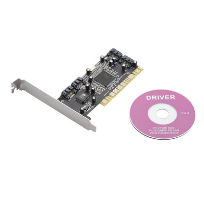 4 Port SATA PCI Expansion Card Adapter RAID 1