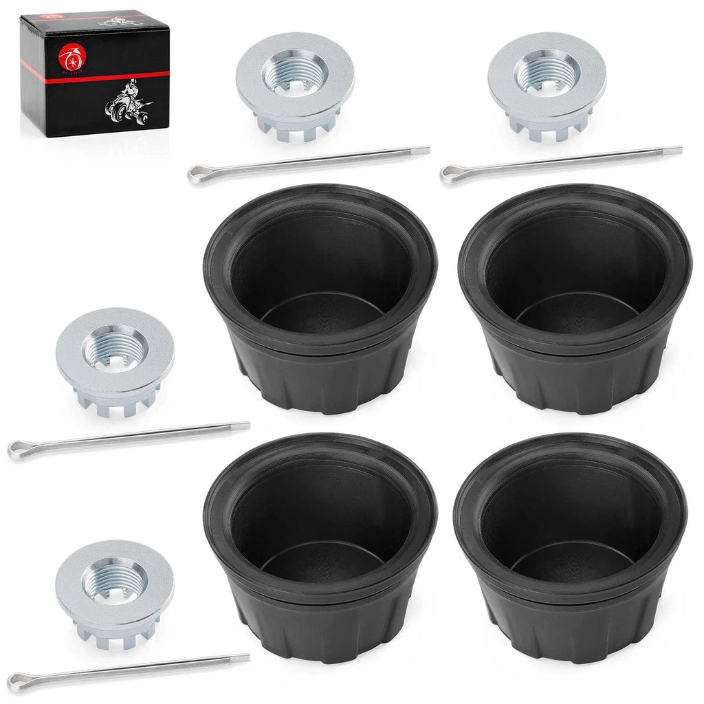 Set of 4 Wheel Center Caps & Nuts for Honda Fourtrax TRX 200 300 (1990–2000)