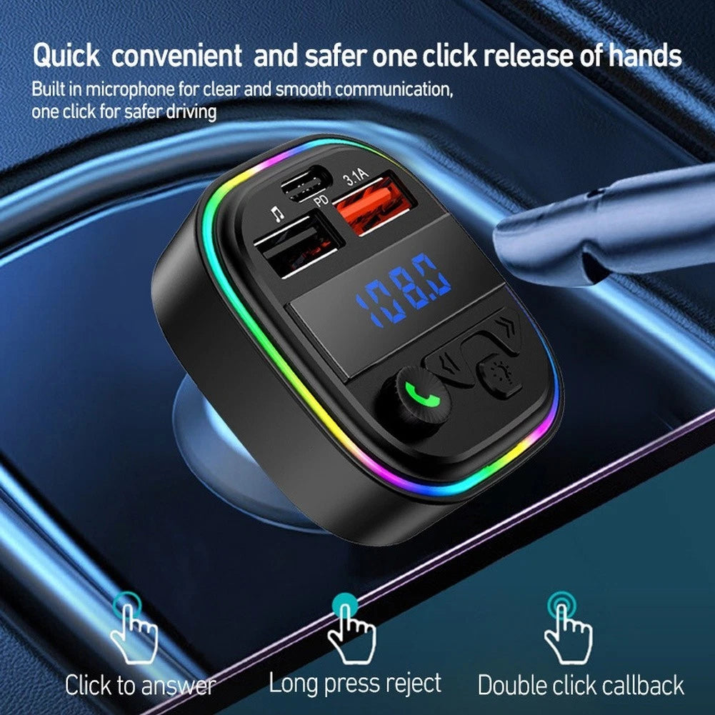 Wireless MP3 Player with FM Transmitter for Universal Vehicles (2010–2023)