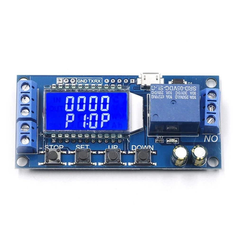 Delay Relay with LCD Display for 5V 12V 24V Systems