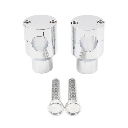 7/8" 22mm Handlebar Riser Clamp Mount Kit Chrome for Harley Honda