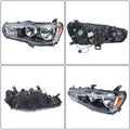Left Side Halogen Black Headlight Assembly for Mitsubishi Lancer (2008–2017)