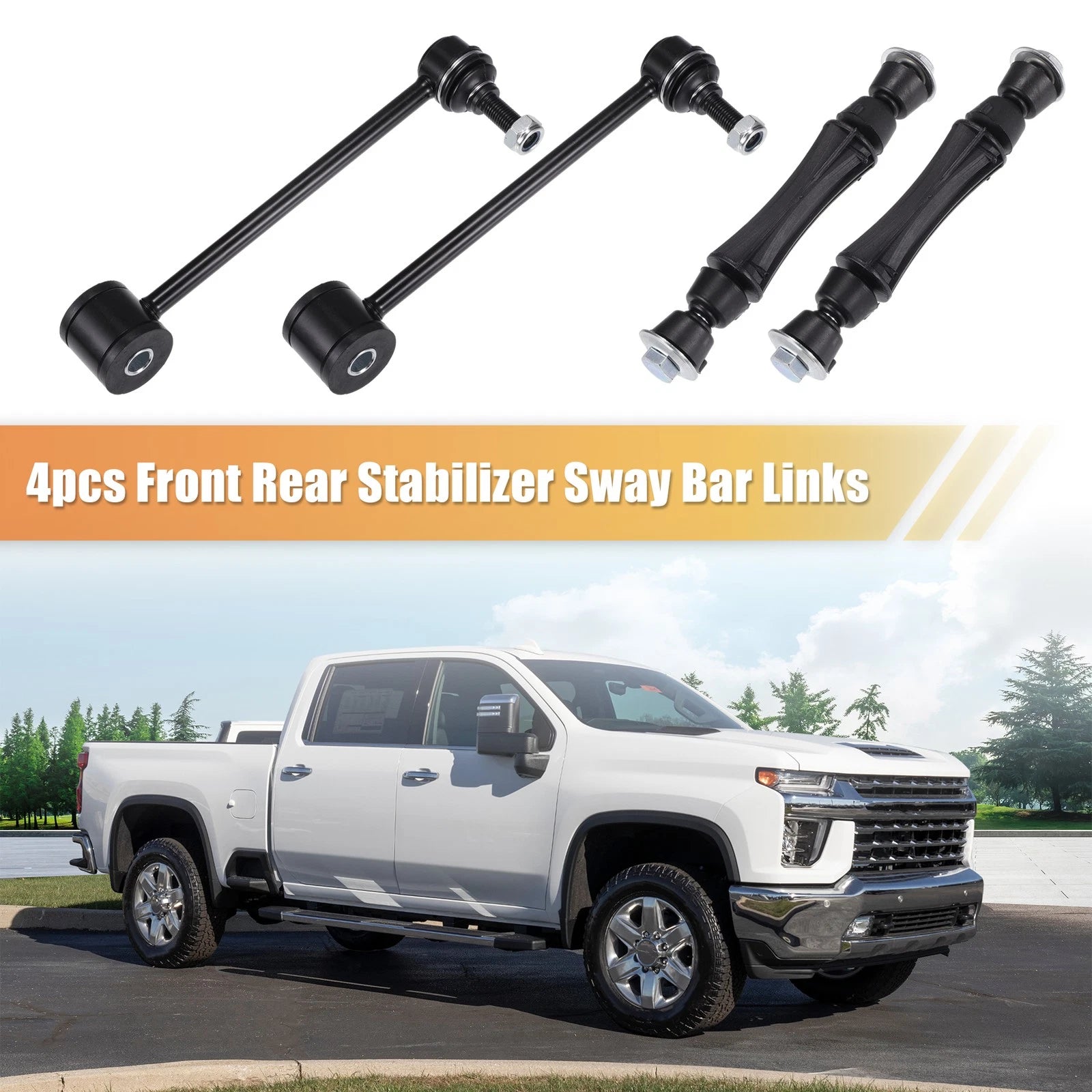Stabilizer Sway Bar Link Kit 4PCS Front Rear for Cadillac Escalade (2002–2014)