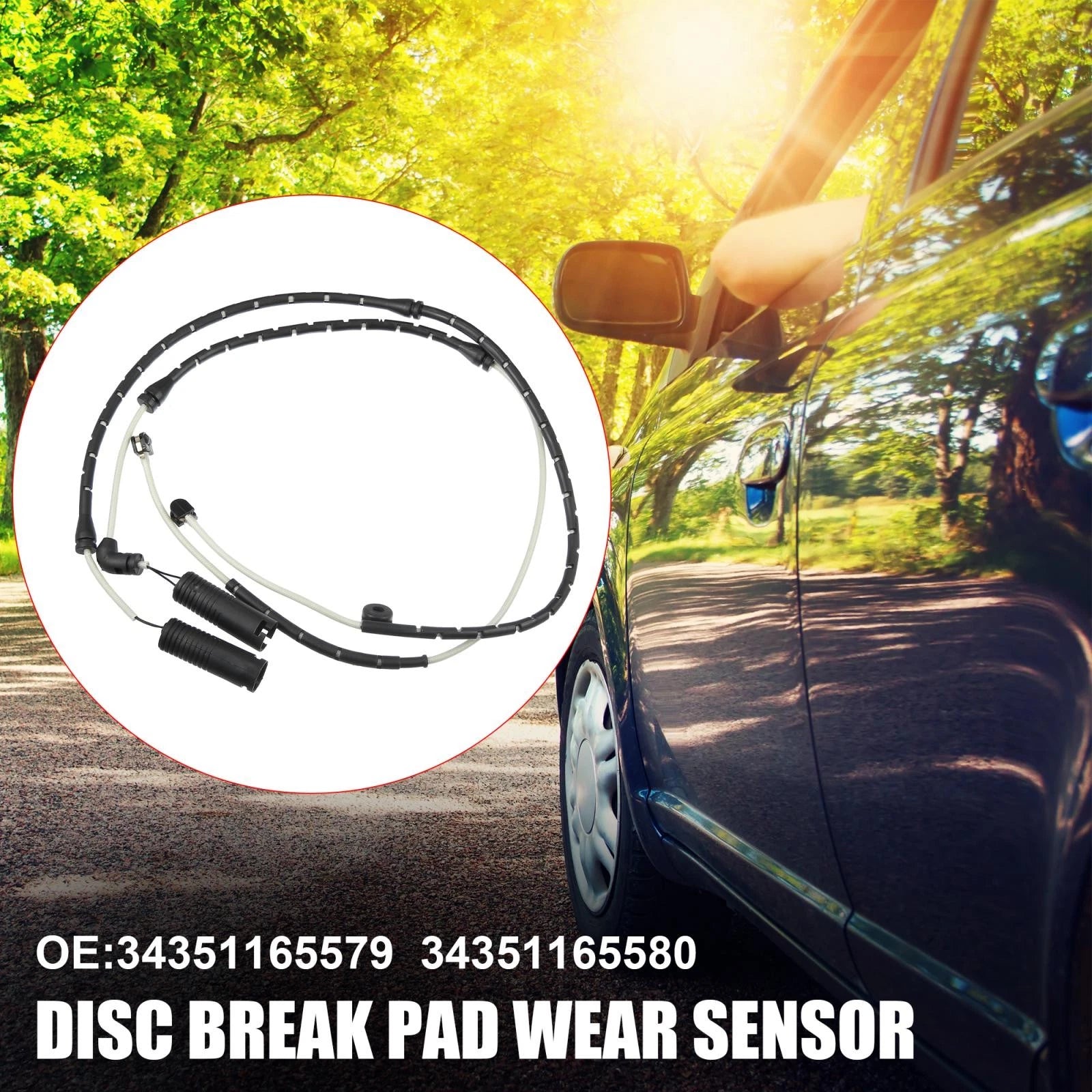 Brake Pad Wear Sensor Front Rear 2pcs for BMW X5 (2000–2006)