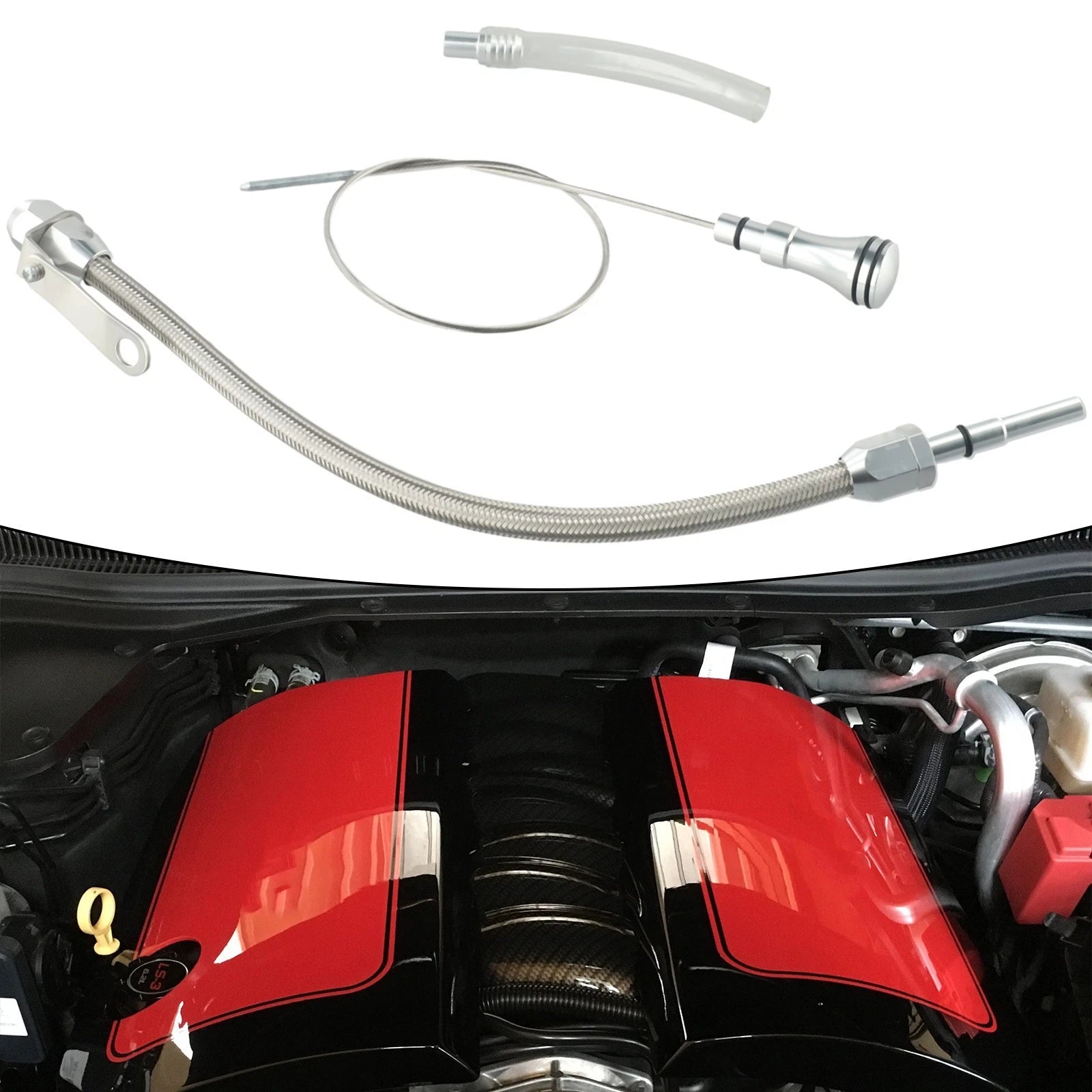 Stainless Steel Dipstick for LS Engines (LS1, LSX, L)