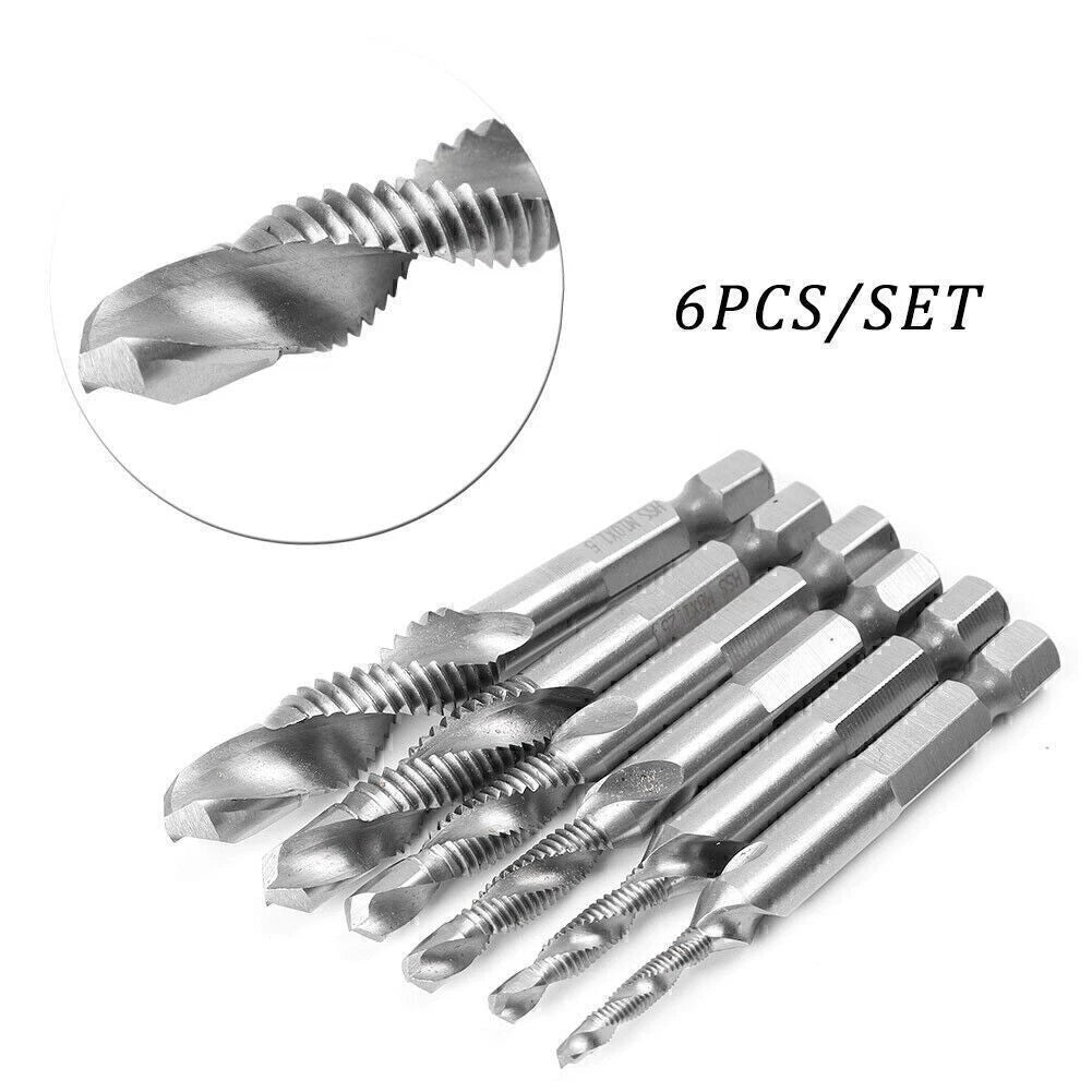 6pc HSS Drill Tap Set M3-M10 for Metric Applications