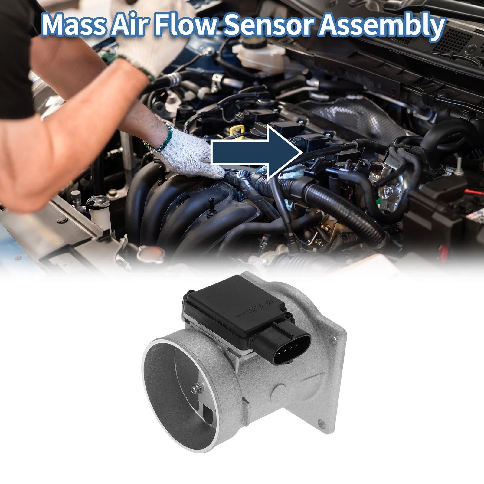 Mass Air Flow Sensor Assembly No.F2VF12B579A for Ford Transit Custom (2012–2023)